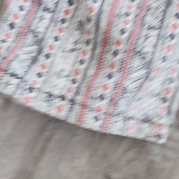 Free People Cream and Pink Cropped Ankle Jeans - Picture 6 of 7